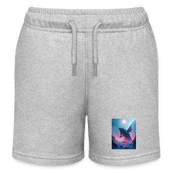 Léviathan, serpent de mer biblique du Moyen-Orient - Short de jogging enfant bio Stanley/Stella - gris chiné - Devant