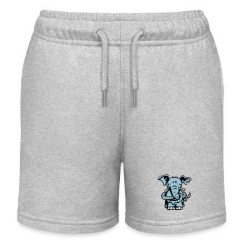 Big Elephant - Éléphants - Cartoon - Cadeau - Short de jogging enfant bio Stanley/Stella - gris chiné - Devant