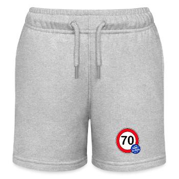 70th Birthday , 70 , Happy Birthday (25) - Kids Organic Sweat Shorts by Stanley/Stella - heather grey - Front