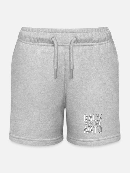 RAUS AUS DER NATO - Short de jogging enfant bio Stanley/Stella - gris chiné