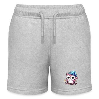Hibou - Short de jogging enfant bio Stanley/Stella - gris chiné - Devant