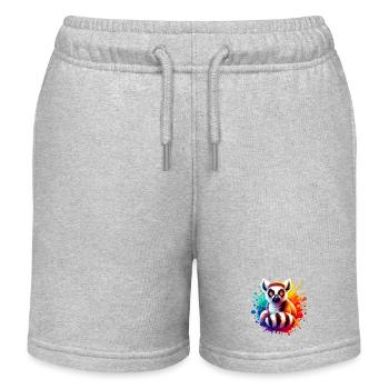 Lemur - Kids Organic Sweat Shorts by Stanley/Stella - heather grey - Front