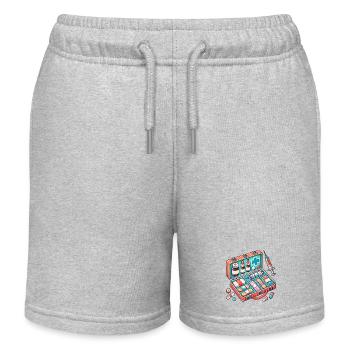 detailreicher Apothekenkoffe,Symbol für Sicherheit - Kinder Organic Joggingshorts Mini Bolter von Stanley/Stella - Grau meliert - Vorne