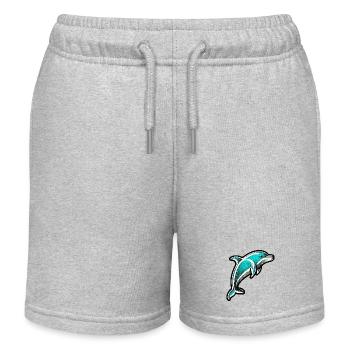Delfin - Kinder Organic Joggingshorts Mini Bolter von Stanley/Stella - Grau meliert - Vorne