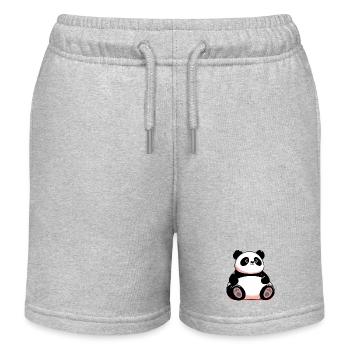 Panda - Kinder Organic Joggingshorts Mini Bolter von Stanley/Stella - Grau meliert - Vorne