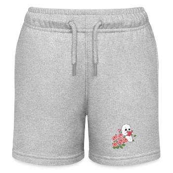 Gespenst liest ein Buch - Kinder Organic Joggingshorts Mini Bolter von Stanley/Stella - Grau meliert - Vorne