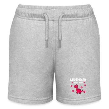 Legendary Since 2020 Brontosaurus - Kids Organic Sweat Shorts by Stanley/Stella - heather grey - Front