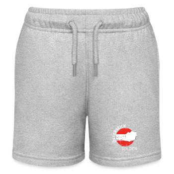 Sölden - Kinder Organic Joggingshorts Mini Bolter von Stanley/Stella - Grau meliert - Vorne