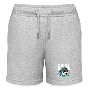 Shark Surfer Swag Bruh - Kinder Organic Joggingshorts Mini Bolter von Stanley/Stella - Grau meliert - Vorne