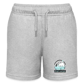 Réfugiés climatiques - Short de jogging enfant bio Stanley/Stella - gris chiné - Devant