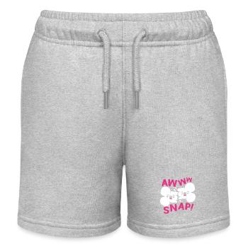 Knochenbruch Halloween Skelett Knochen Armbruch - Kinder Organic Joggingshorts Mini Bolter von Stanley/Stella - Grau meliert - Vorne