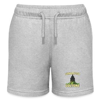 Soundsystem Culture Lion - Kinder Organic Joggingshorts Mini Bolter von Stanley/Stella - Grau meliert - Vorne