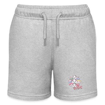 Kawaii Sushi Parade - Kinder Organic Joggingshorts Mini Bolter von Stanley/Stella - Grau meliert - Vorne