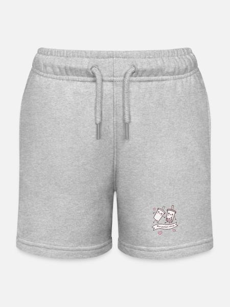 Parfait Mélange Bubble Tea Kawaii - Short de jogging enfant bio Stanley/Stella - gris chiné