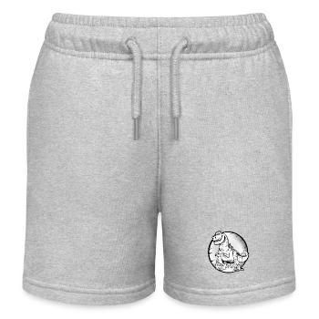 T Rex Gamer - Kinder Organic Joggingshorts Mini Bolter von Stanley/Stella - Grau meliert - Vorne