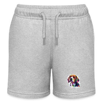Art animal canin - Short de jogging enfant bio Stanley/Stella - gris chiné - Devant