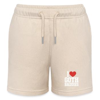 J’adore les méchants gothiques - Short de jogging enfant bio Stanley/Stella - écru doux - Devant