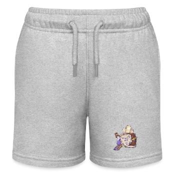 Wizard pour cadeaux de dés D20 sur table de jeu de rôle - Short de jogging enfant bio Stanley/Stella - gris chiné - Devant
