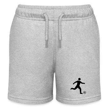 Silhouette du footballeur - Short de jogging enfant bio Stanley/Stella - gris chiné - Devant