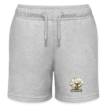 Baumwolle Schafe auf Baum Wortspiel Wortwitz Shirt - Kinder Organic Joggingshorts Mini Bolter von Stanley/Stella - Grau meliert - Vorne