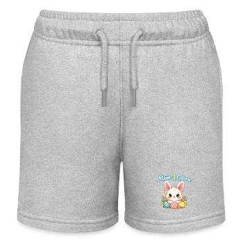 Mein 3. Ostern Baby Osterhase Mädchen Jungen - Kinder Organic Joggingshorts Mini Bolter von Stanley/Stella - Grau meliert - Vorne