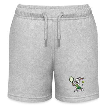 Hoppel Tennis Serve Hero - Kids Organic Sweat Shorts by Stanley/Stella - heather grey - Front