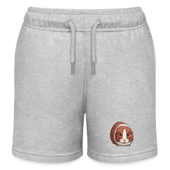Meerschweinchen-Puff-Cartoon - Kinder Organic Joggingshorts Mini Bolter von Stanley/Stella - Grau meliert - Vorne