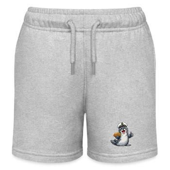 Scellez avec un poisson délicieux - Short de jogging enfant bio Stanley/Stella - gris chiné - Devant