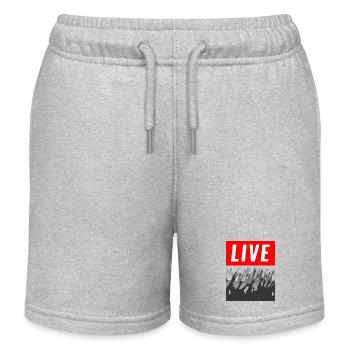 live concert Quote Graphic Bestsellers - Kids Organic Sweat Shorts by Stanley/Stella - heather grey - Front