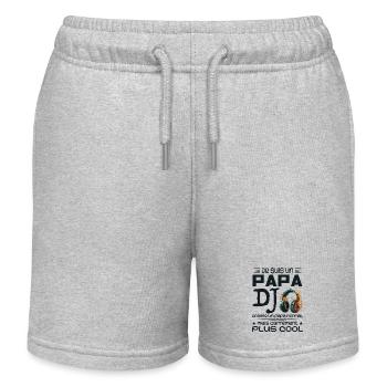 DJ Dad - Dad Dj Gift - Kids Organic Sweat Shorts by Stanley/Stella - heather grey - Front