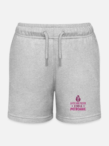 Laisse-moi Passer Je Suis La Patronne - Short de jogging enfant bio Stanley/Stella - gris chiné