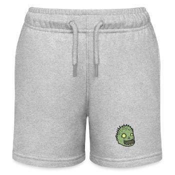 Tête de zombie pour enfants - Short de jogging enfant bio Stanley/Stella - gris chiné - Devant
