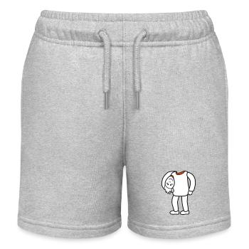 Head under the arm - Kids Organic Sweat Shorts by Stanley/Stella - heather grey - Front