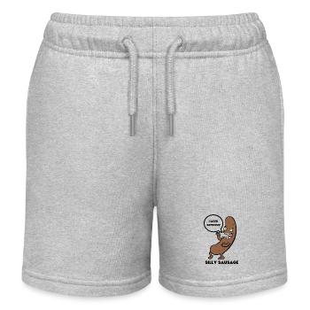 SAUCISSE IDIOTE - Short de jogging enfant bio Stanley/Stella - gris chiné - Devant