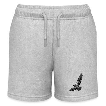 Portrait d’oiseau pour les ornithologues amateurs - Short de jogging enfant bio Stanley/Stella - gris chiné - Devant