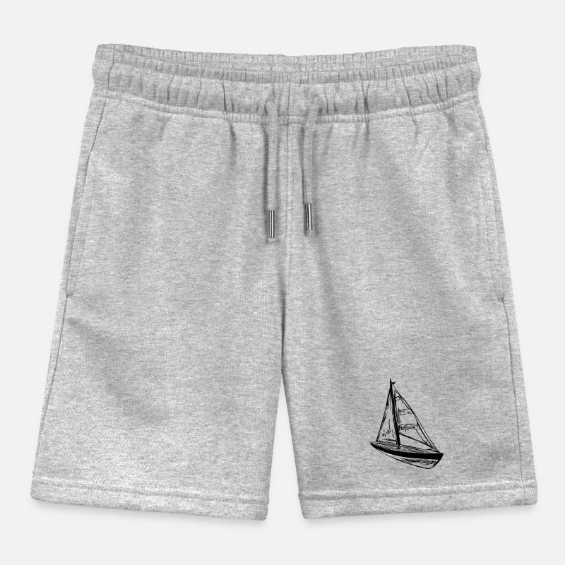 Small sailboat with sails Kids Organic Sweat Shorts by Stanley/Stella