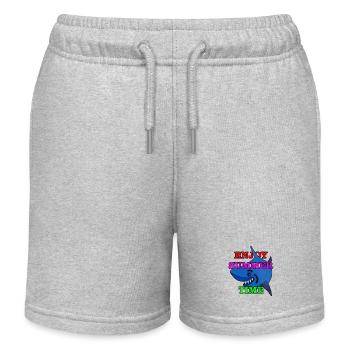 Hai - Kinder Organic Joggingshorts Mini Bolter von Stanley/Stella - Grau meliert - Vorne