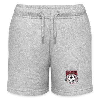 Fußball Schweiz EM 2024 - Kinder Organic Joggingshorts Mini Bolter von Stanley/Stella - Grau meliert - Vorne