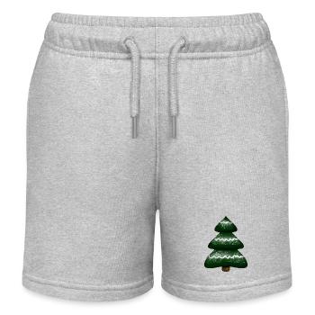 Arbre de Noël, Arbre de Noël, Arbre de Noël - Short de jogging enfant bio Stanley/Stella - gris chiné - Devant