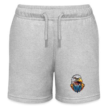 Adlerkopf - Kinder Organic Joggingshorts Mini Bolter von Stanley/Stella - Grau meliert - Vorne