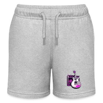 Rock n roll / Guitar / Music / Instrument - Kids Organic Sweat Shorts by Stanley/Stella - heather grey - Front