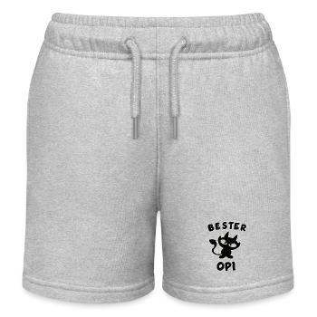 cooles bester Opi Design - Kinder Organic Joggingshorts Mini Bolter von Stanley/Stella - Grau meliert - Vorne