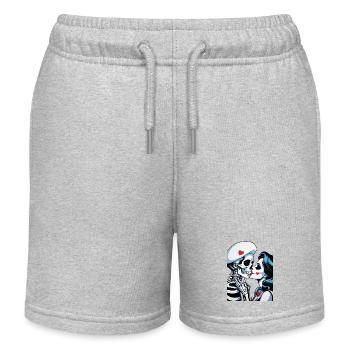 Skelett Paar - Kinder Organic Joggingshorts Mini Bolter von Stanley/Stella - Grau meliert - Vorne