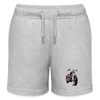 Biker / Motorrad Fahrer / Biker / Zweirad / Cross - Kinder Organic Joggingshorts Mini Bolter von Stanley/Stella - Grau meliert - Vorne