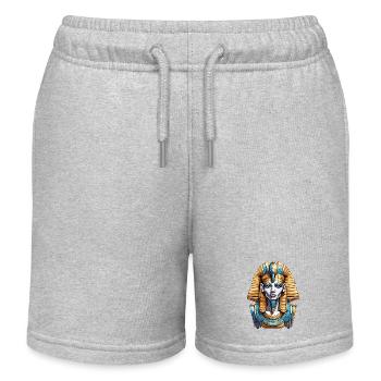 Ägypten / Pharao / Mumien / Hieroglyphen / Sphinx - Kinder Organic Joggingshorts Mini Bolter von Stanley/Stella - Grau meliert - Vorne