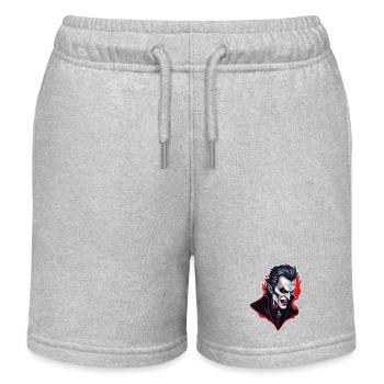 Vampir / Dracula / Blutsauger / Halloween / Mythos - Kinder Organic Joggingshorts Mini Bolter von Stanley/Stella - Grau meliert - Vorne