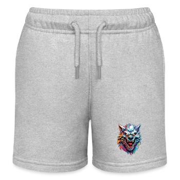 Werwolf / Vollmond / Wesen / Verwandlung / Fluch - Kinder Organic Joggingshorts Mini Bolter von Stanley/Stella - Grau meliert - Vorne