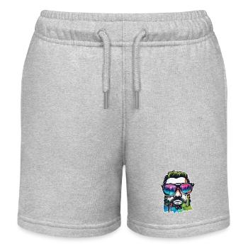 Sunglasses / Man / Forest / Portrait / Guy - Kids Organic Sweat Shorts by Stanley/Stella - heather grey - Front