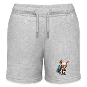 Chihuahua / petit chien / animal / minuscule / race - Short de jogging enfant bio Stanley/Stella - gris chiné - Devant