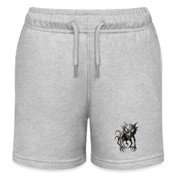 Chupacabra / Saugende Kreatur / Monster /Spanien - Kinder Organic Joggingshorts Mini Bolter von Stanley/Stella - Grau meliert - Vorne